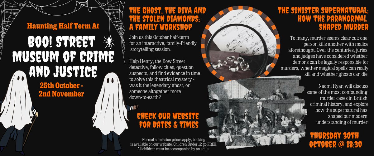 👻Boo! Street Museum returns for 2025👻

Visit our website to discover more about the haunting half-term programmes at Bow Street this autumn

bowstreetpolicemuseum.org.uk/whatson/