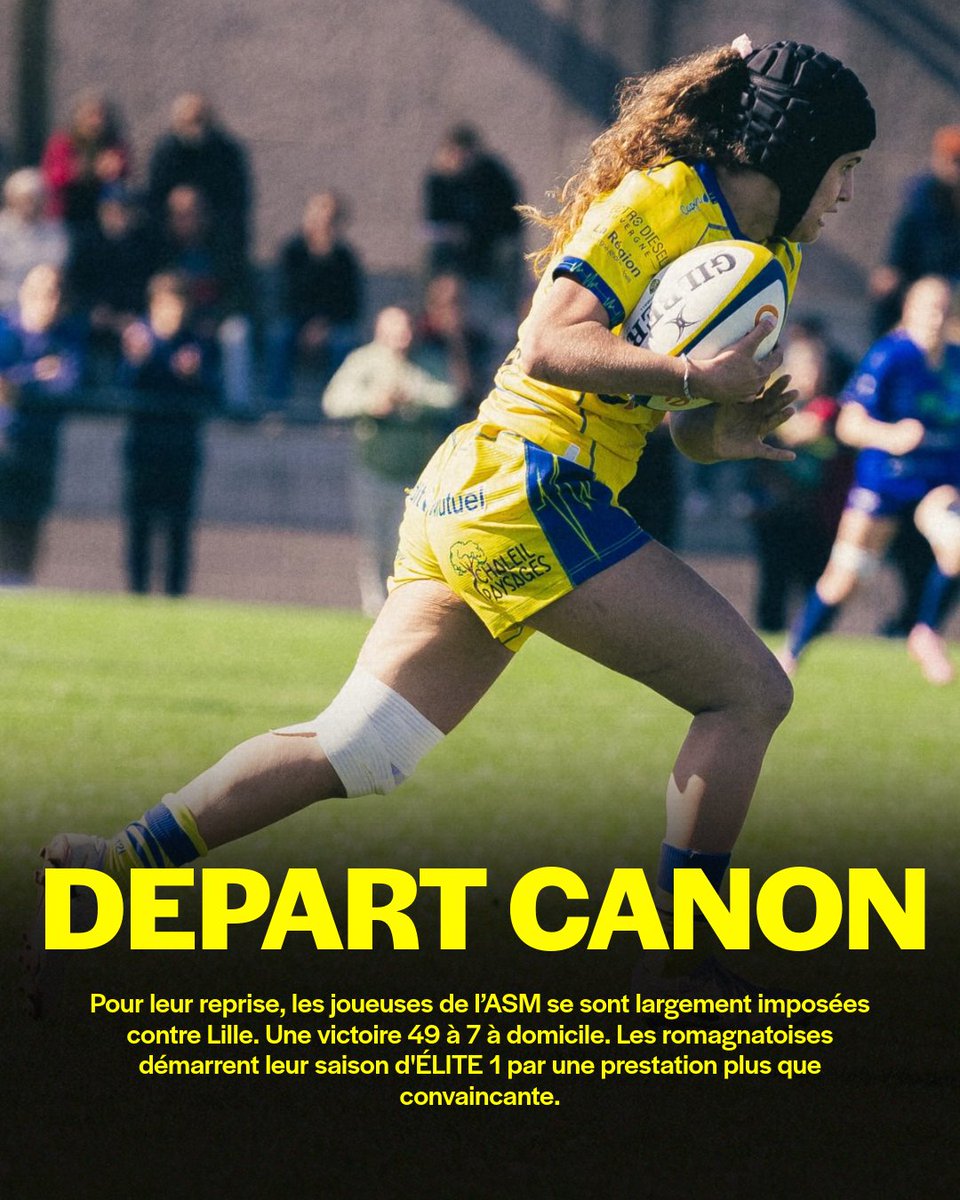 asmrugbysupport's tweet image. 𝙇𝙚𝙨 𝙖𝙪𝙫𝙚𝙧𝙜𝙣𝙖𝙩𝙚𝙨 𝙙𝙚𝙢𝙖𝙧𝙧𝙚𝙣𝙩 𝙛𝙤𝙧𝙩 🔥
Victoire 49 à 7 pour les jaunardes face à Lille.
#asm #rugby #yellowarmy