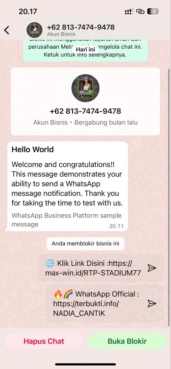 matchaforlifee's tweet photo. @Telkomsel tolong dong nomerku masa sering dichatin judol, udh 3x bulan ini loh https://t.co/1QmkHuiKc1