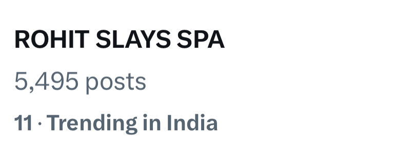 5K+ already
More to go 

ROHIT SLAYS SPA