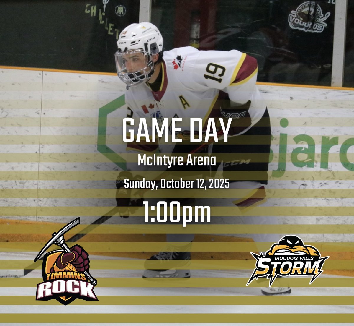 TimminsRock's tweet image. 📣 ITS GAME DAY! 🏠🦃

Your Timmins Rock are back in action this afternoon as they host the Iroquois Falls Storm - puck drops at 1pm🏒

🎟️timminsrock.com/tickets
🎙️Andrew Autio &amp;amp; Jason Kelly
🖥️FloHockey

#ThanksgivingShowdown #NOJHL #PackTheMac