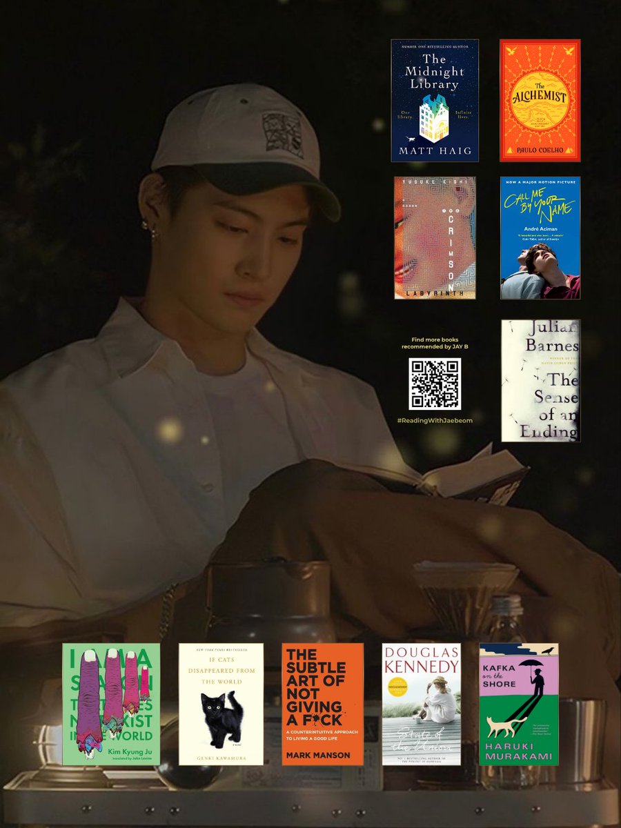 ReadingWithJB's tweet image. 10 books to get to know JAY B ✨️

hopping on the trend because… why not 😌
how about you beomies, ahgases? 📚💚

#ReadingWithJaebeom
#JAYB #제이비