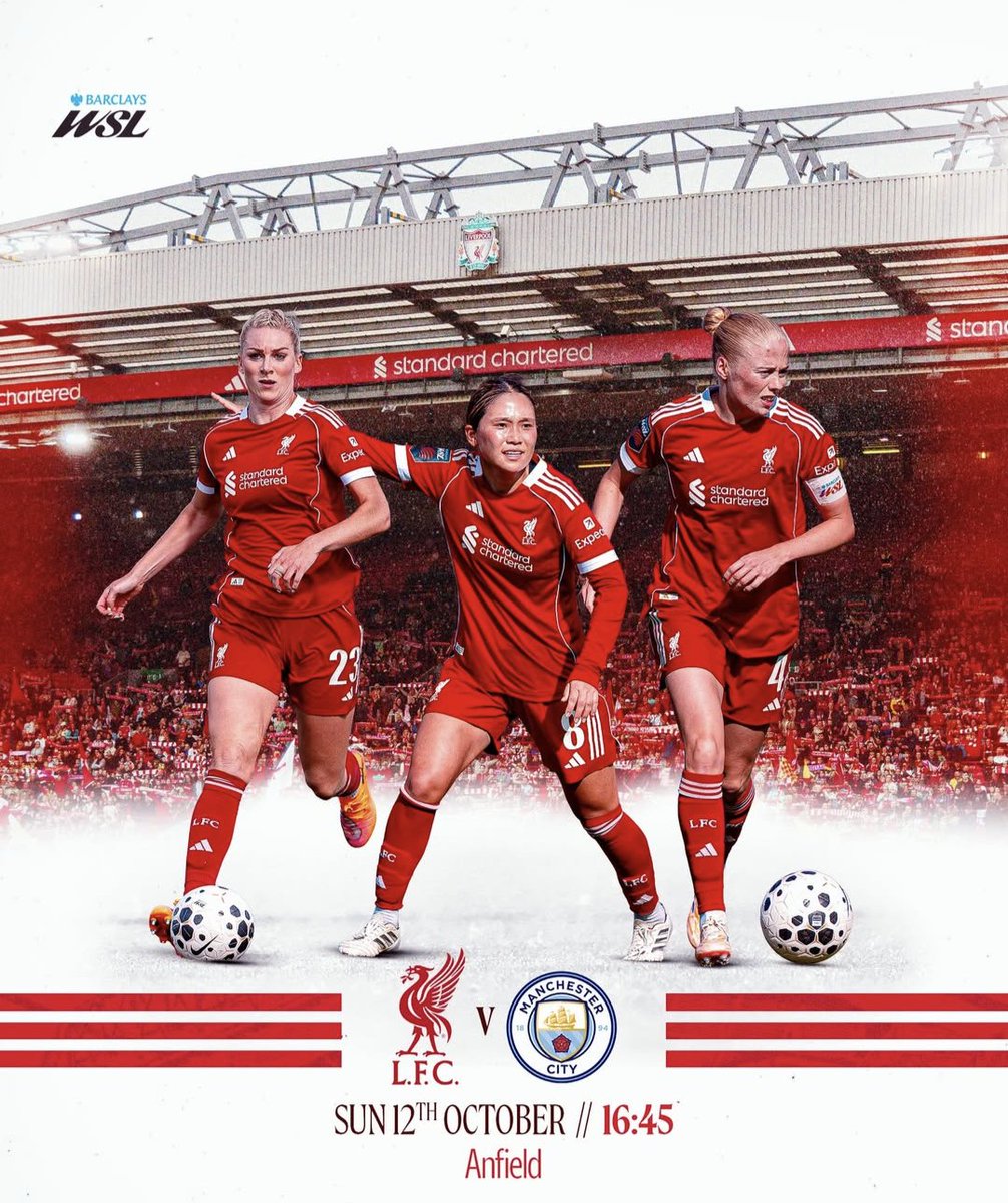 Great day for a turnaround at Anfield.

<a href="/LiverpoolFCW/">Liverpool FC Women</a> are stuck on 0 points, but will look to compete against Head Coach Gareth Taylor's last team, Manchester City. A tough test, but the Anfield crowd will back the Reds!

Kickoff: 11:45 am ET 
💻📺: ESPN+

Up the Reds!
#YNWA #LFC