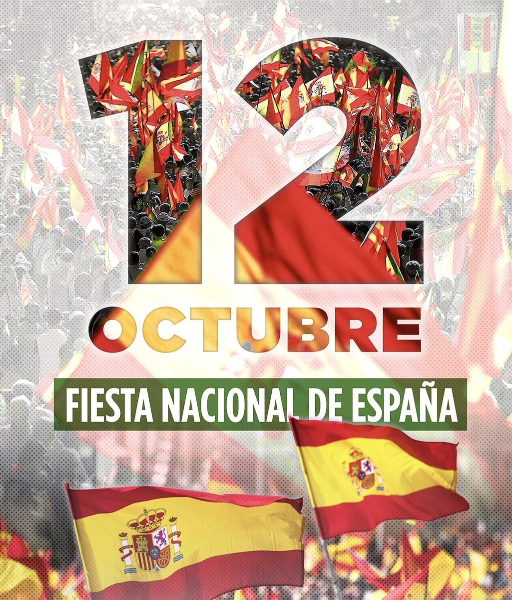Feliz #DiadelaHispanidad #12deOctubre 
¡¡ VIVA ESPAÑA 🇪🇸!!