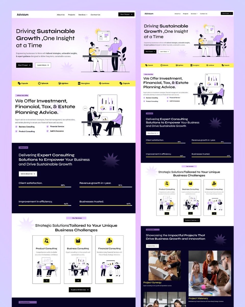 KrishWebDesign's tweet image. 🌐 Just launched Advisium - A digital agency website 💻✨
Been working on this Lately and finally Completed
Would love to know what you think 👀
DM me if you’d like a website for your brand too 💬
#WebDesign #DigitalAgency #CreativeDesign #WebDevelopment #UIUX #ResponsiveDesign