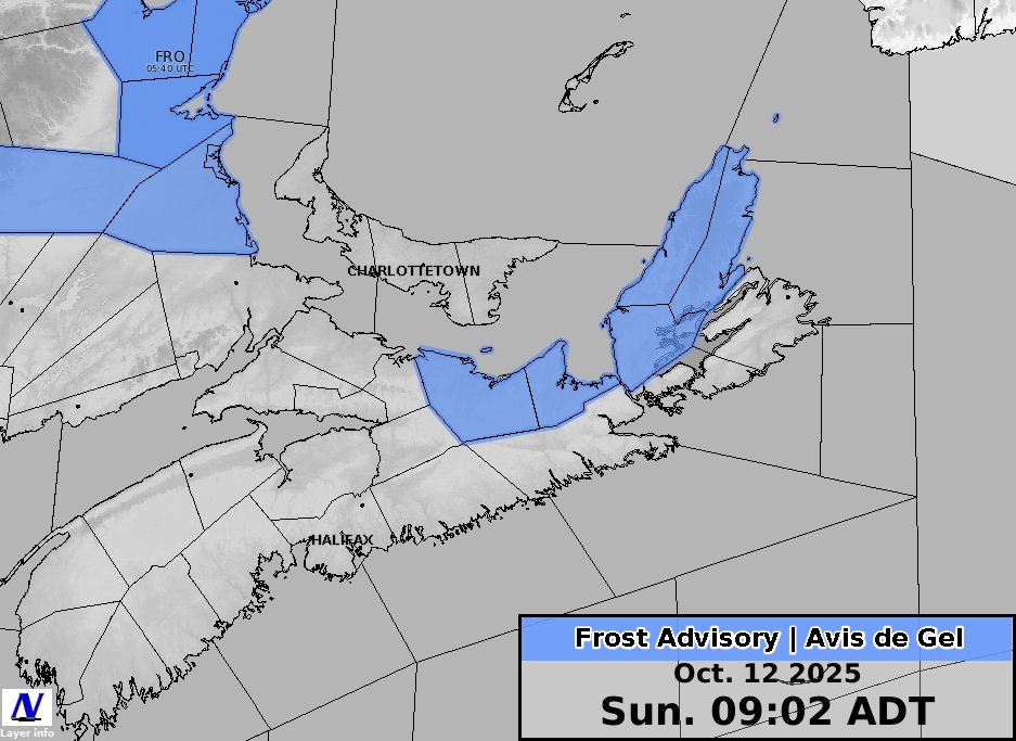 ECCCWeatherNS's tweet image. Frost Advisory in effect for tonight. 🦃🍂 #NSStorm ow.ly/TF2X50XafwA