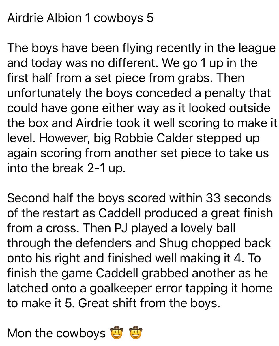 Coatbridge Cowboys FC (@cbcowboysfc) on Twitter photo 