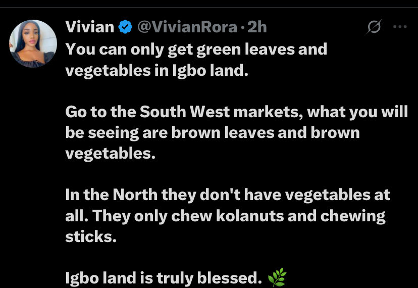 Pathfinder077's tweet image. If north and SW stop bringing food into ibo land today hunger will finish y’all in that barren region 

Remember what awolowo used to deal with ur fore fathers during the war,U lack good farm land to produce food @VivianRora at least you’re related to ojukwu U should no better🤡