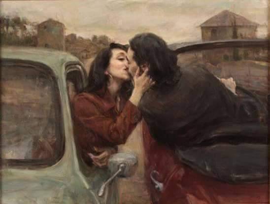 JimBeattie18's tweet photo. "My heart is so full of you 
I can hardly call it my own."
                        (Liana Radulescu)
•
Art   -
Love on the Road 
Ron Hicks https://t.co/vmFkTxRw54