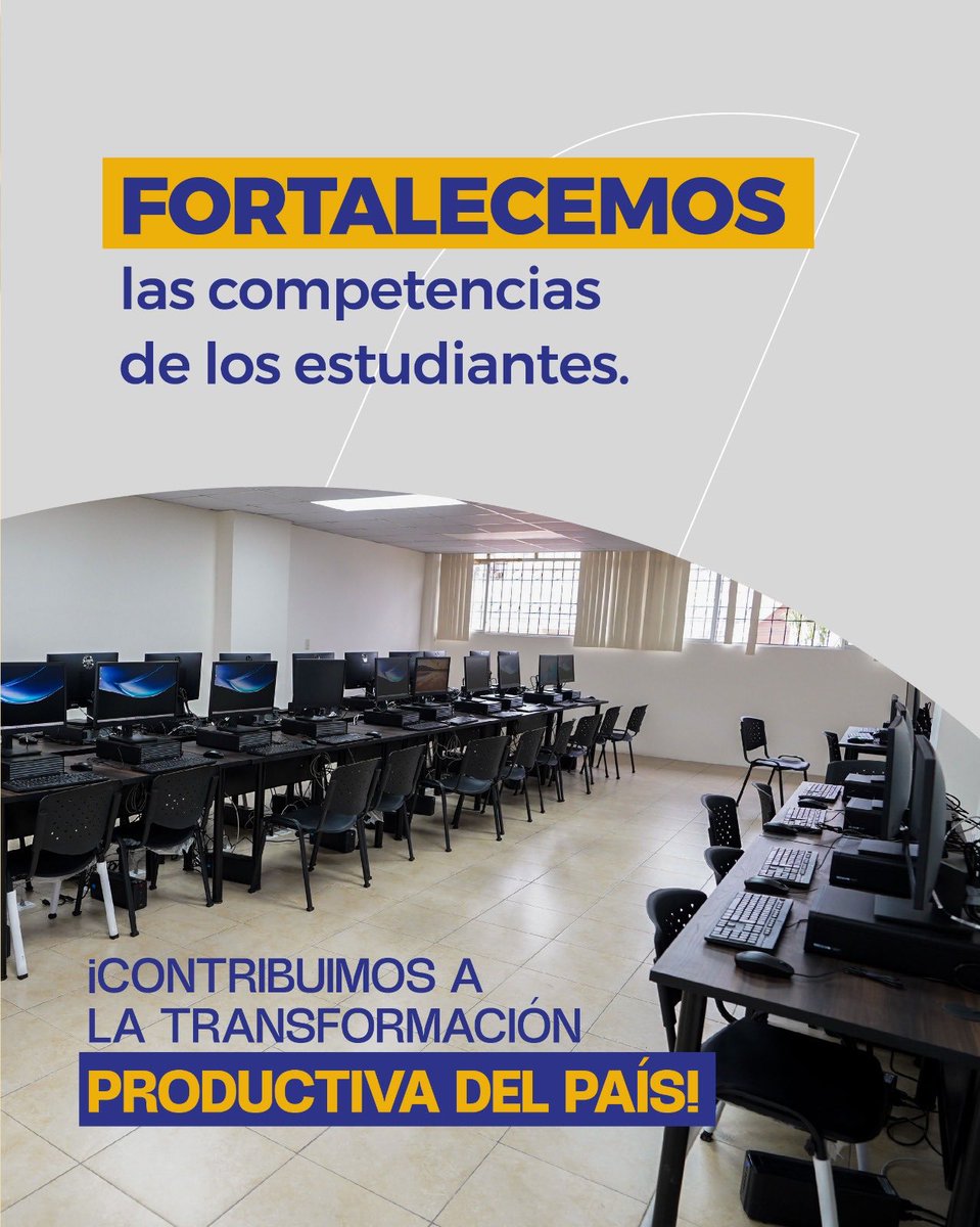👩🏻‍💻👨🏻‍💻 #ElNuevoEcuadorImpulsa que los estudiantes de #BachilleratoTécnico cuenten con infraestructura, equipamiento y herramientas tecnológicas de calidad.

Fortalecemos los aprendizajes y oportunidades de inserción laboral y académica, contribuyendo a la transformación productiva