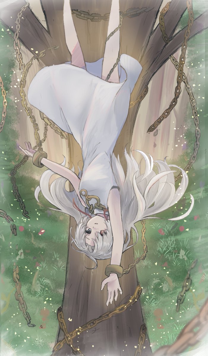 「ヰ世界情タロット合同企画 『No12. - THE HANGED MAN』 #O」|らふれしあのイラスト