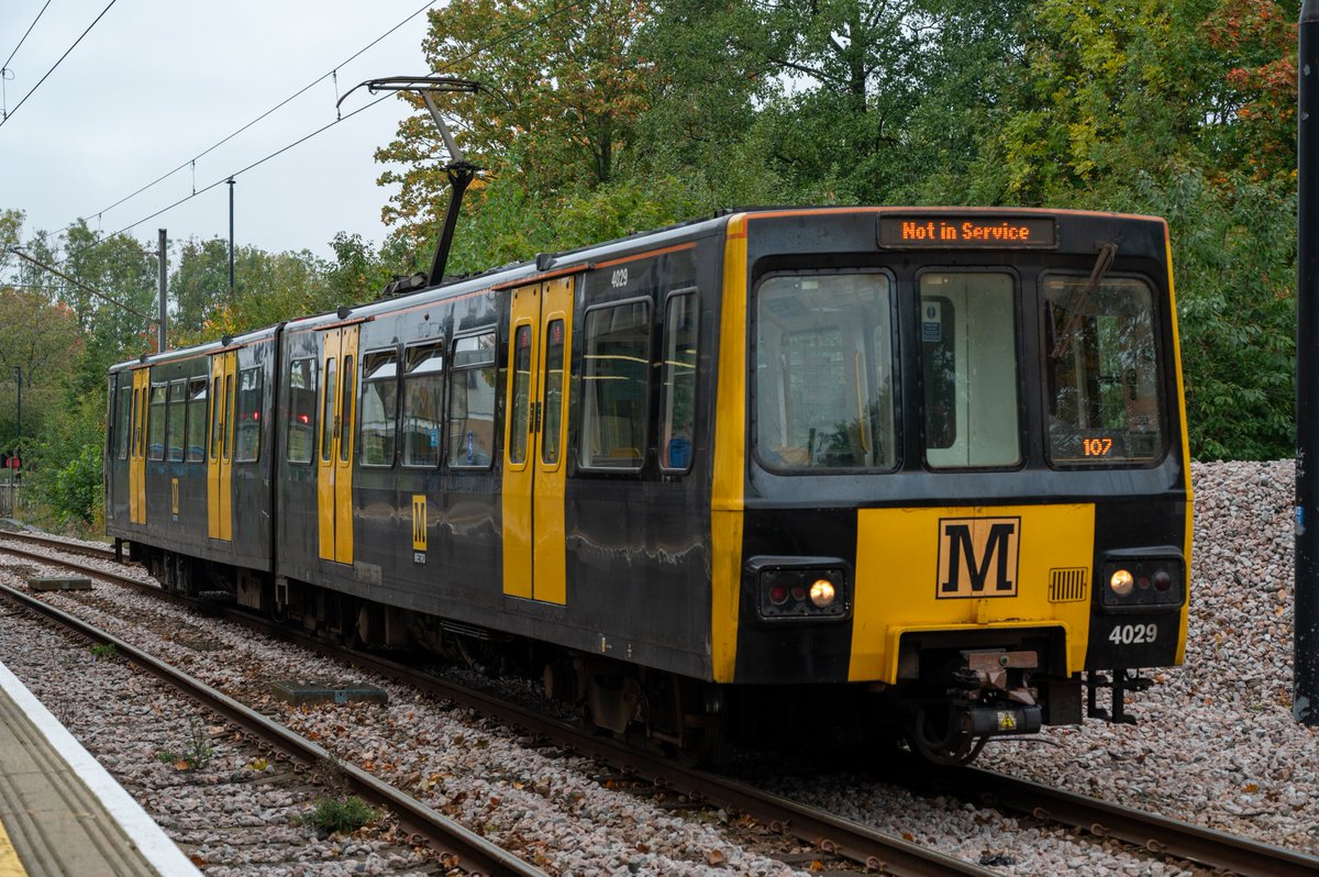 Something so common back when the Metro first started. Single Metrocar running.

Tyne and Wear Metro Metrocar 4029 departs Kingston Park on a dynamic brake test run to Gosforth Depot.