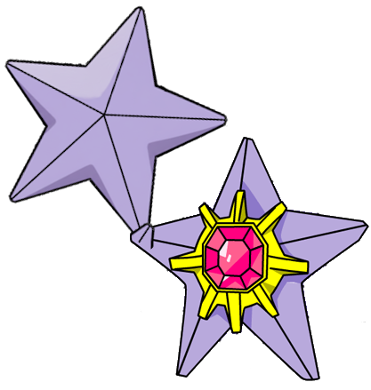 Acho que se a Mega Starmie só destacasse aquela 2ª estrela que ela tem nas costas e usasse essa estrela para atacar já daria uma mega evolução bem melhor do que só esticar as pernas.