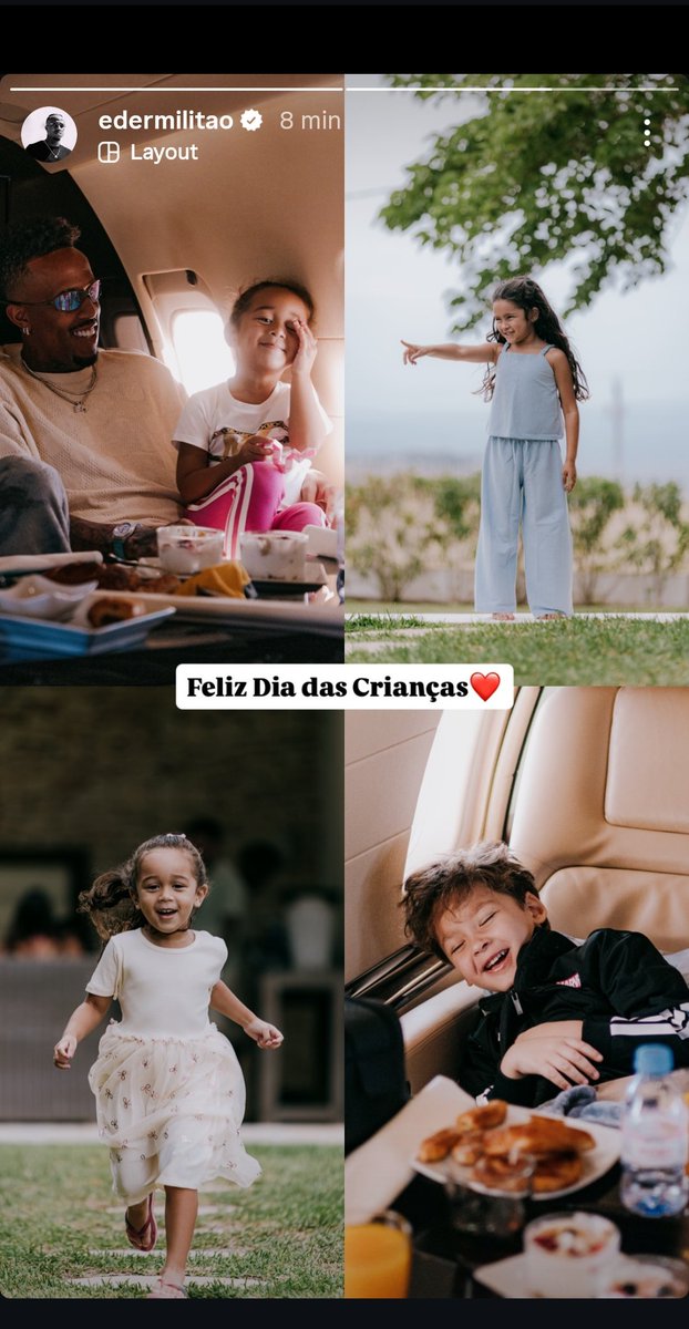 Stherdasilva's tweet image. Éder postou Feliz dia das crianças❤️