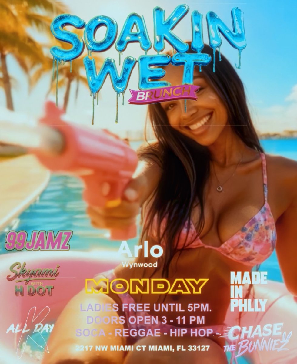 iamalldayk's tweet photo. TOMORROW WE UP‼️🔥🔥 
ARLO WYNWOOD 
MONDAY 13th “COLUMBUS DAY”
DOORS OPEN @ 2P-11p https://t.co/vqaAC0KIoZ