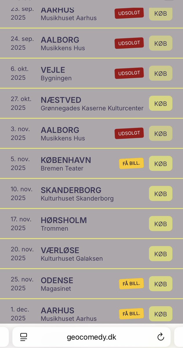 Vi har fundet en håndfuld ekstra 🎫🎫 frem fra gemmeren i Århus 1. december og der er kommet et par ekstra TALKS på og byer 💬💬 Næsten gang vi ses og snakkes er i Næstved 28. 🤗