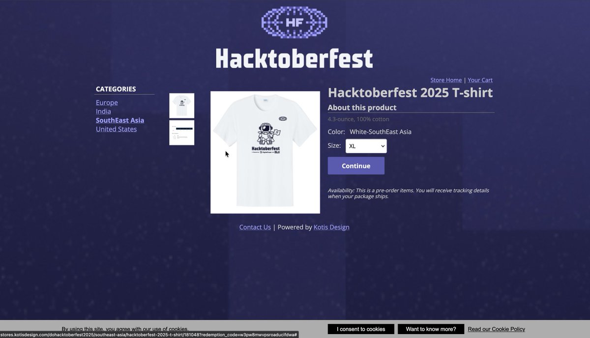 acecornball's tweet image. Mission accomplished 👨‍🚀

@hacktoberfest  2025: Super Contributor unlocked 🏅

T-shirt reward inbound 👕🚗

Code written. PRs merged. Tree planted.

The drip arrives next. 🌌

#Hacktoberfest2025 #OpenSource #BuildInPublic

@digitalocean  @MLHacks