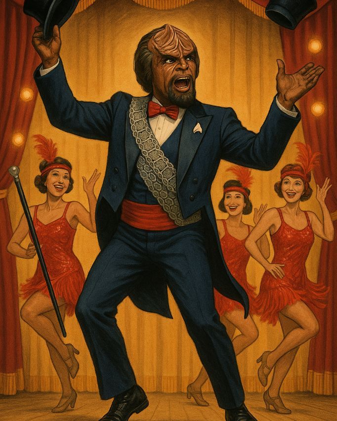 RaccTTV's tweet image. Watching a Star Trek episode turn into a musical was super fun. Now I want a full Klingon musical. #startrek #musical #klingon #strangenewworlds