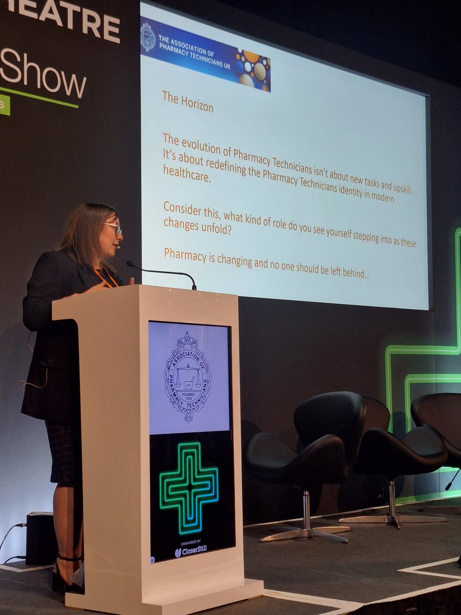 costanza_fierce's tweet photo. "The evolution of pharmacy technicians isn't about new tasks and upskill. It's about redefining the pharmacy technician's identity in modern healthcare," says @President_APTUK Amy Laflin

@PharmacyShow #PS25UK #PharmacyShow https://t.co/Snv2Fqv37B