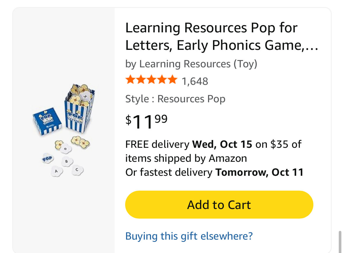 malmarlet16's tweet image. Hey everyone 👋  I’m a K-4 reading teacher. I have some K-1 students who are struggling to learn letters. I’m hoping to add some games to&amp;amp;sensory items to create engaging opportunities for learning. Can you help me? #ClearTheLists2025 

Classroom Wishlist: bit.ly/4mHnCqo
