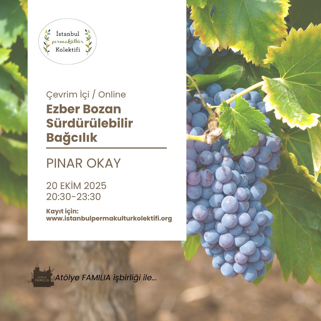 Detaylar ve kayıt formuna profilimizdeki bağlantıdan ulaşabilirsiniz. #bağ #bağcılık #sürdürülebilirlik