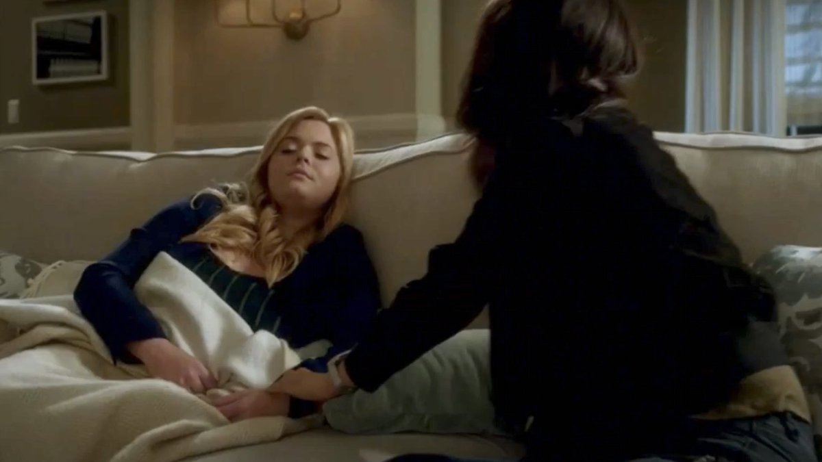 ALISON: Emily!
EMILY: Ali!...Ali. Ali.
ALISON: What happened?
EMILY: You fell asleep. So did I.