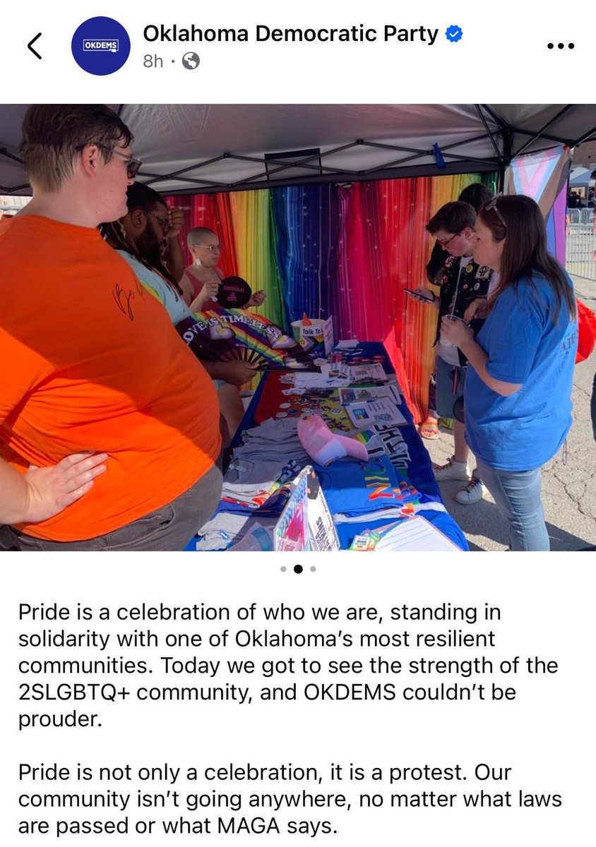 libsoftiktok's tweet image. The Oklahoma Democratic Party joined the lgbtq pride parade in Tulsa which included drag shows for kids.

The Democratic Party endorses grown men dressing up provocatively as women and dancing s*xually for kids to introduce them to queer identities.