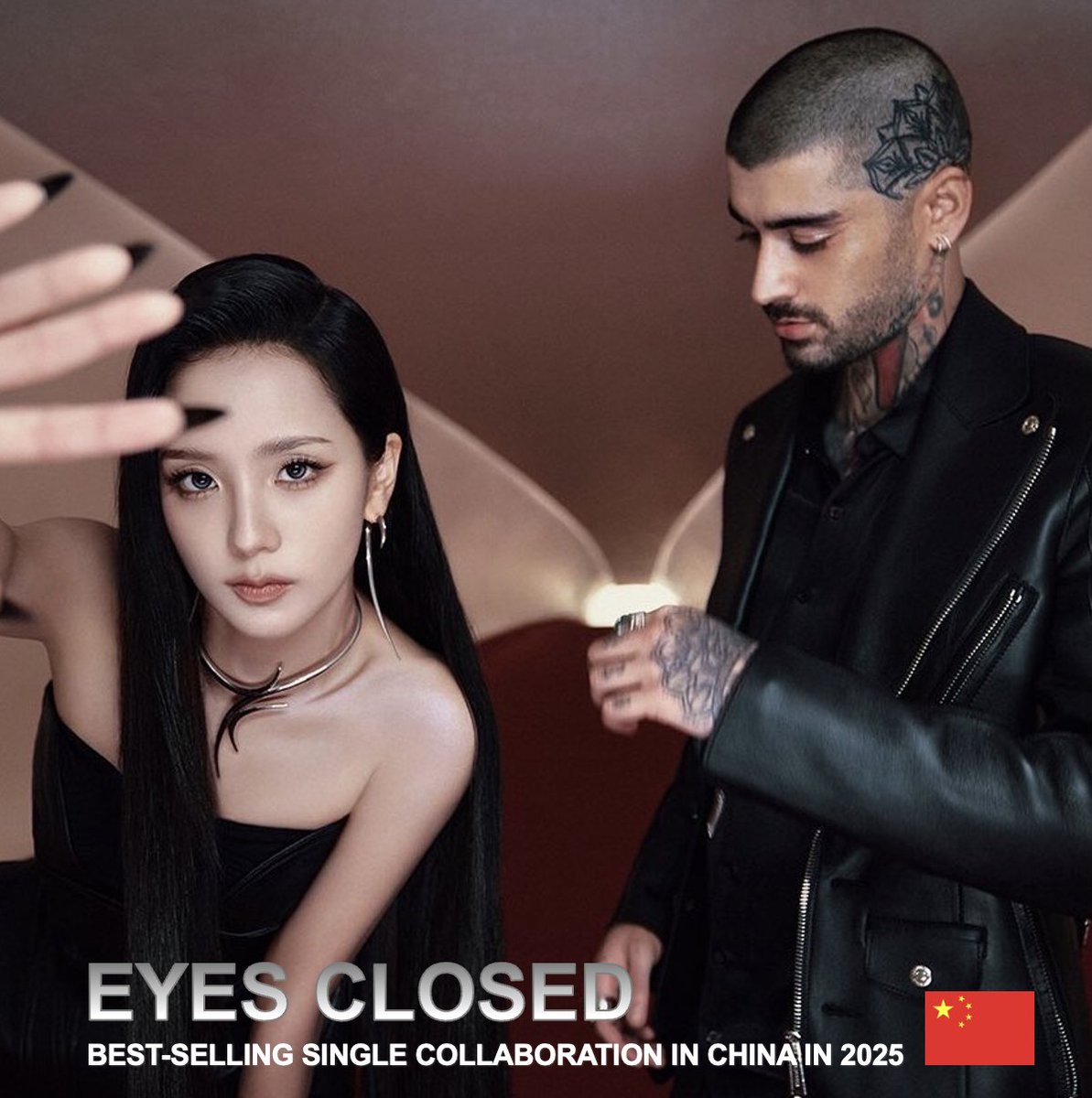 #JISOO and #ZAYN's “EYES CLOSED” is now the #1 Best-Selling Single Collaboration in China this year (123K)! 💪😌🥇🔝💰💃🏻🕺🏻🎶🇨🇳2⃣0⃣2⃣5⃣👑👑❤️‍🔥

#EYESCLOSEDbyJISOOandZayn #EyesClosed #JISOOxZAYN 

<a href="/officialBLISSOO/">BLISSOO</a> <a href="/zaynmalik/">zayn</a>