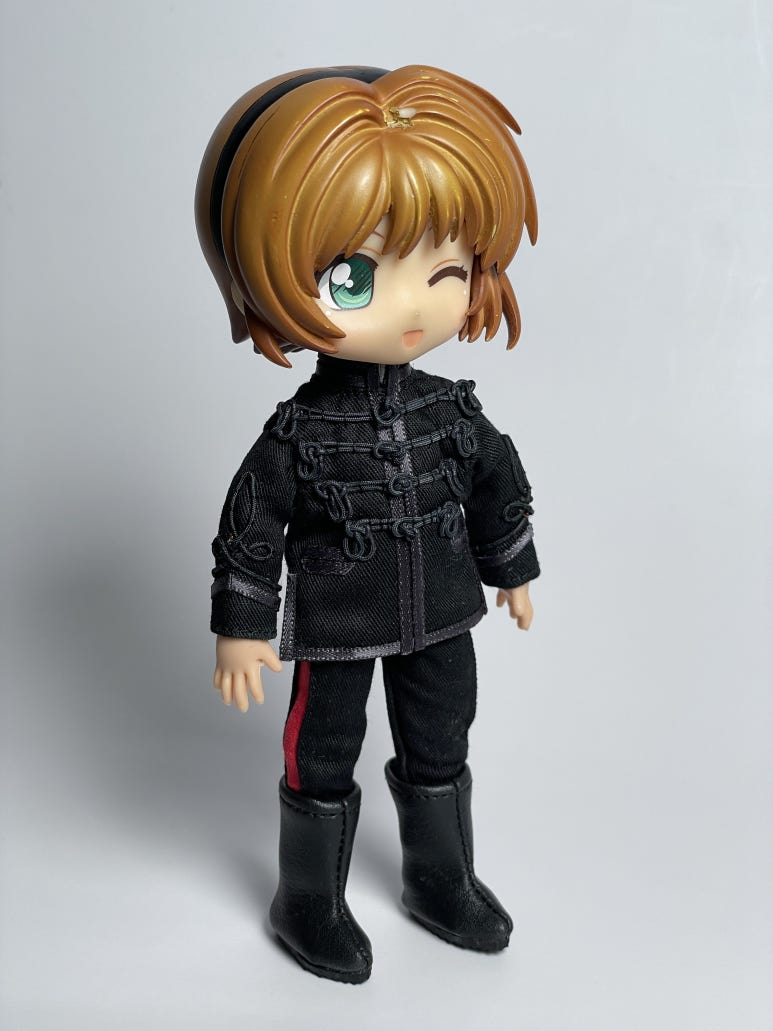 [ha***gi님] 골든 카무이 - 하나자와 유사쿠

수주를 받으면서도.... 
이게 과연 될까 싶었던..
공포의 매듭 4줄이 들어갔던 의상입니다..
결국 바늘과 실로 한땀 한땀 고정....
귀엽지만, 근엄한.... 느낌이 되게끔 노력했습니다.

신청 감사합니다. :D