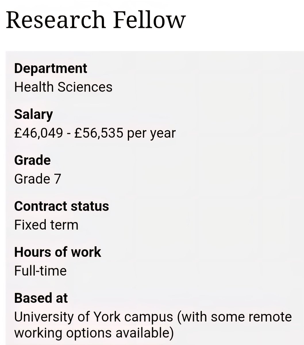 📢 Are you interested in Research Inclusion? We have a new opportunity at Dept of Health Sciences <a href="/UniOfYork/">University of York</a> for a Research Fellow to play a key role in the work of our RSS Hub as an Advisor, and to lead EDI within York Trials Unit. More info ⬇️
jobs.york.ac.uk/vacancy/resear…