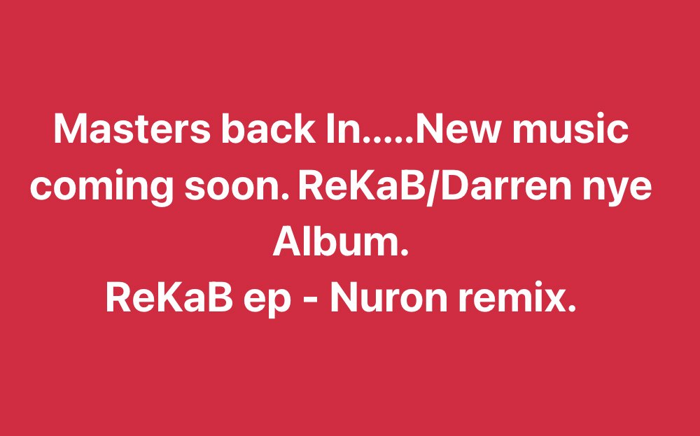 polaris75's tweet image. 生前ReKaBが告知していたリリース一覧。
Fourier Transform LabelのV.A.に曲提供→不明
Neo OuijaのV.A.に曲提供→不明
Like MindのNuronの曲にRekaBがRemix→不明???
NuronによるReKaBの曲をRemix→12月にEPで発売予定。
Darren Nyeとの共作→遺族の為にも製作中。