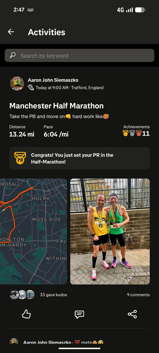 Manchester Half Marathon...PB 1:20:22