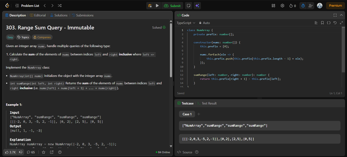 jitesh_mern_dev's tweet image. 🧠 LeetCode Daily Grind –> Day 0 ✅
✅ Question 1: Range Sum Query -> Immutable
🧩 Approach: Prefix Sum
Keeping it simple for now, but I’ll gradually increase the difficulty level as I progress 💪
#LeetCodeDailyGrind #100DaysOfCode #MERN #ProblemSolving #LeetCode #DevJourney