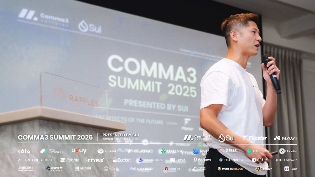 comma3vc's tweet image. ✨ Comma3 Summit 2025 — Architects of the Future
 
Presented by @SuiNetwork, co-hosted by @flipster_io &amp;amp; @navi_protocol, and produced by @CryptoMilesWeb3 

On Sept 30, global VCs, founders &amp;amp; institutions gathered at Raffles Hotel Singapore to explore the evolving architecture of…