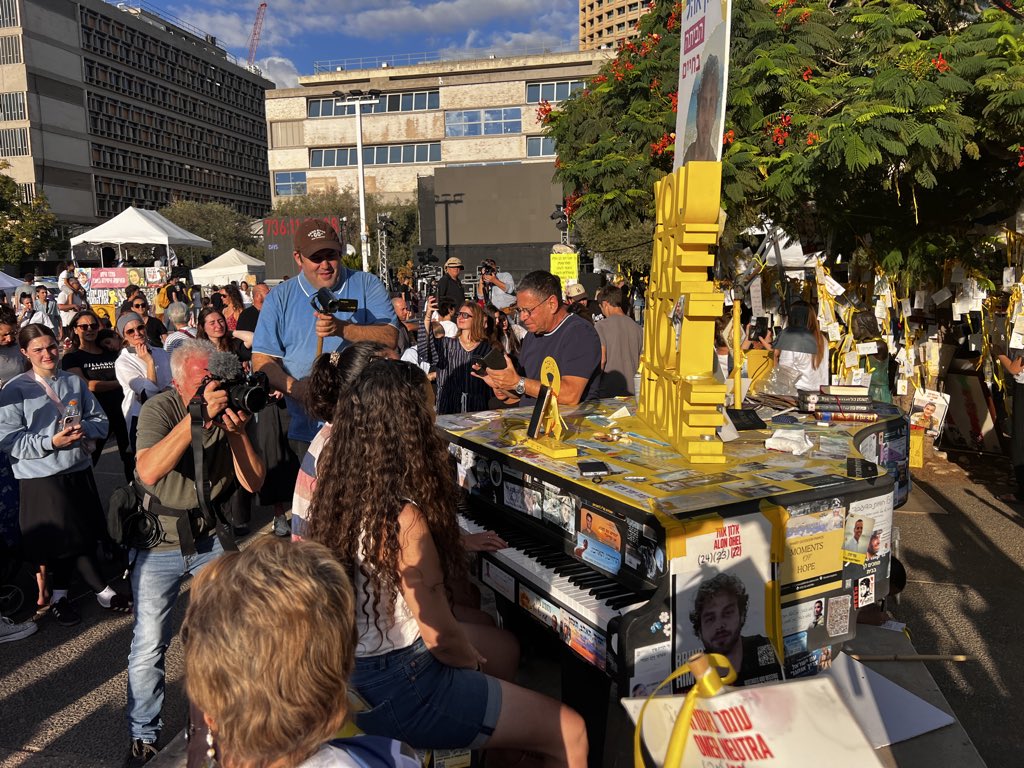 Hey <a href="/johnondrasik/">John Ondrasik</a> is this the piano you played on? Seems to be tuned pretty well. Surreal times  here. Hoping for the best. #amisraelchai