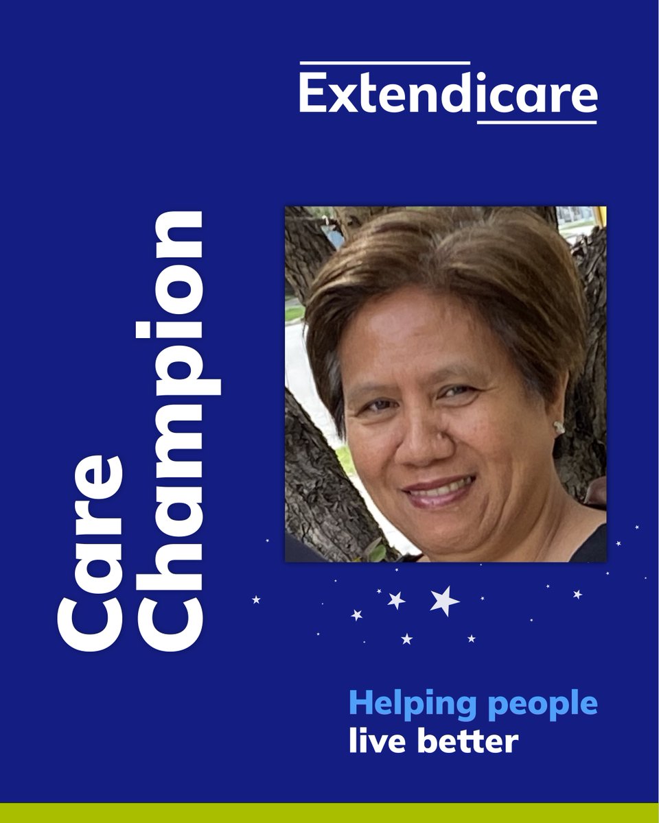 Mary Grace, #HCA at Extendicare Hillcrest in Alta., and now a #CareChampion, treats every resident like family. Her nominator says she “shows up each day with enthusiasm and care.” Congratulations, and thank you! 💙
