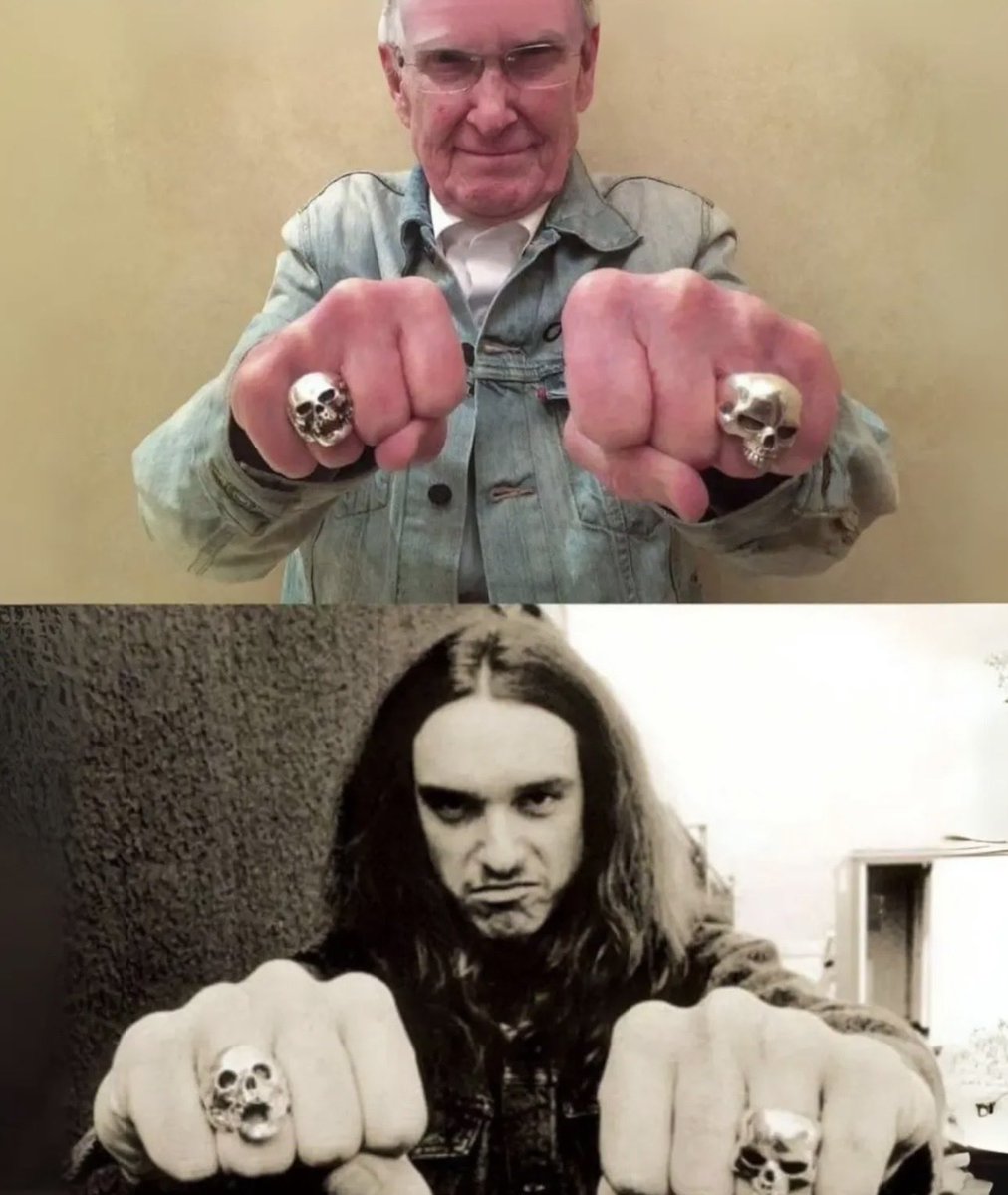 Photomusicrock's tweet image. Metallica' Cliff Burton's father recreating one of his son's iconic photos.