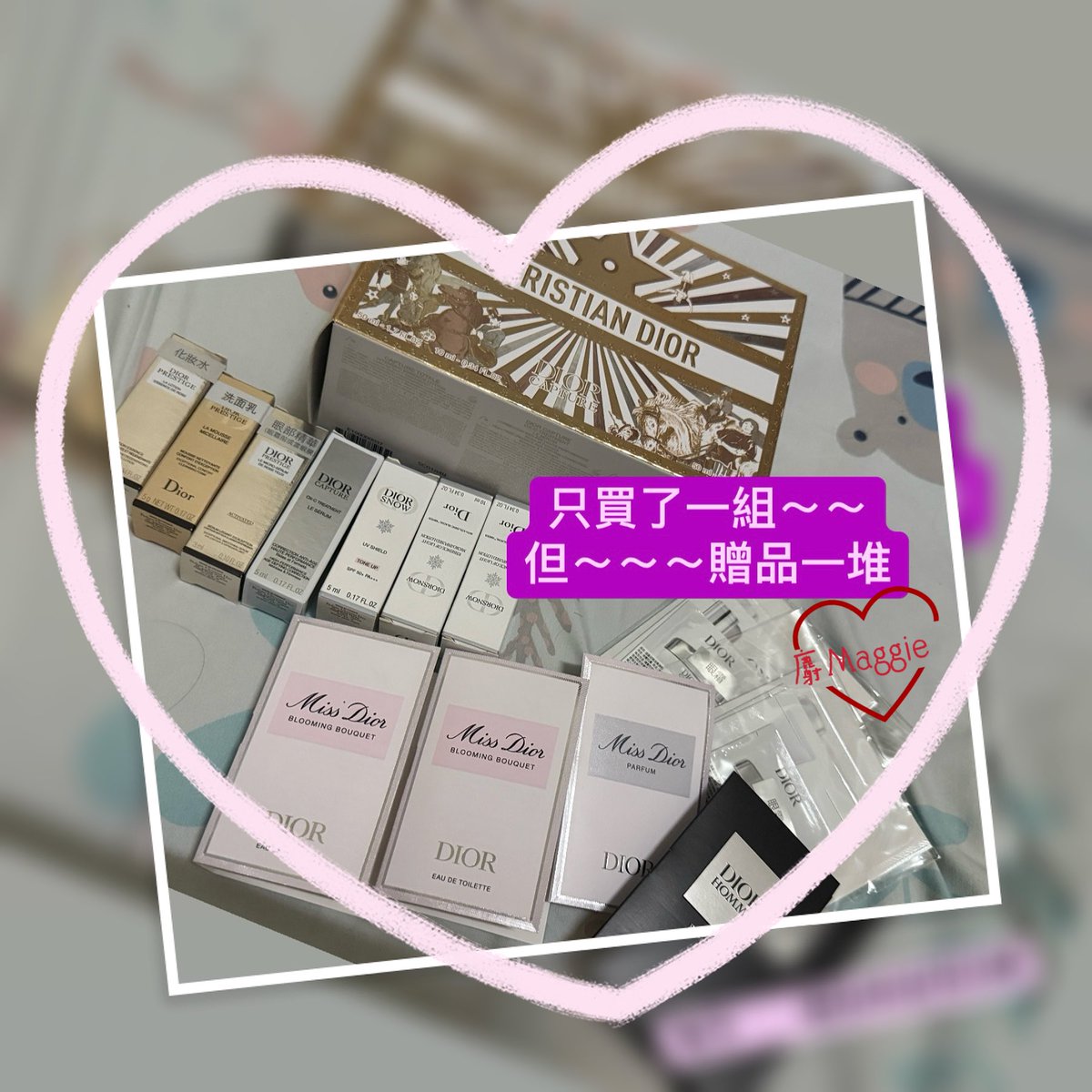 ❤️美就是～～要付錢錢
櫃姐很大方⋯⋯贈品給好多
看來是要引誘我回歸