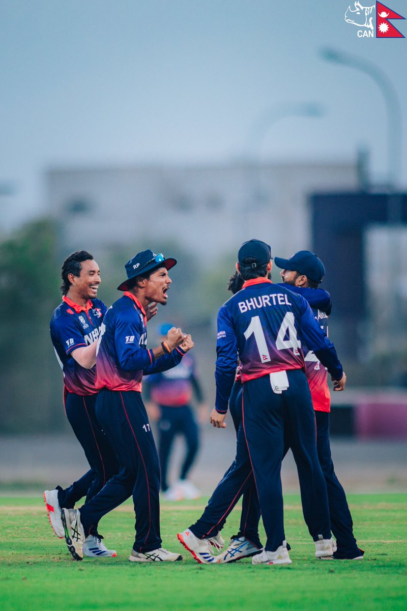 CricketNep's tweet image. #Rhinos on 🔝 🇳🇵won by  1 run against UAE

#NepalCricket