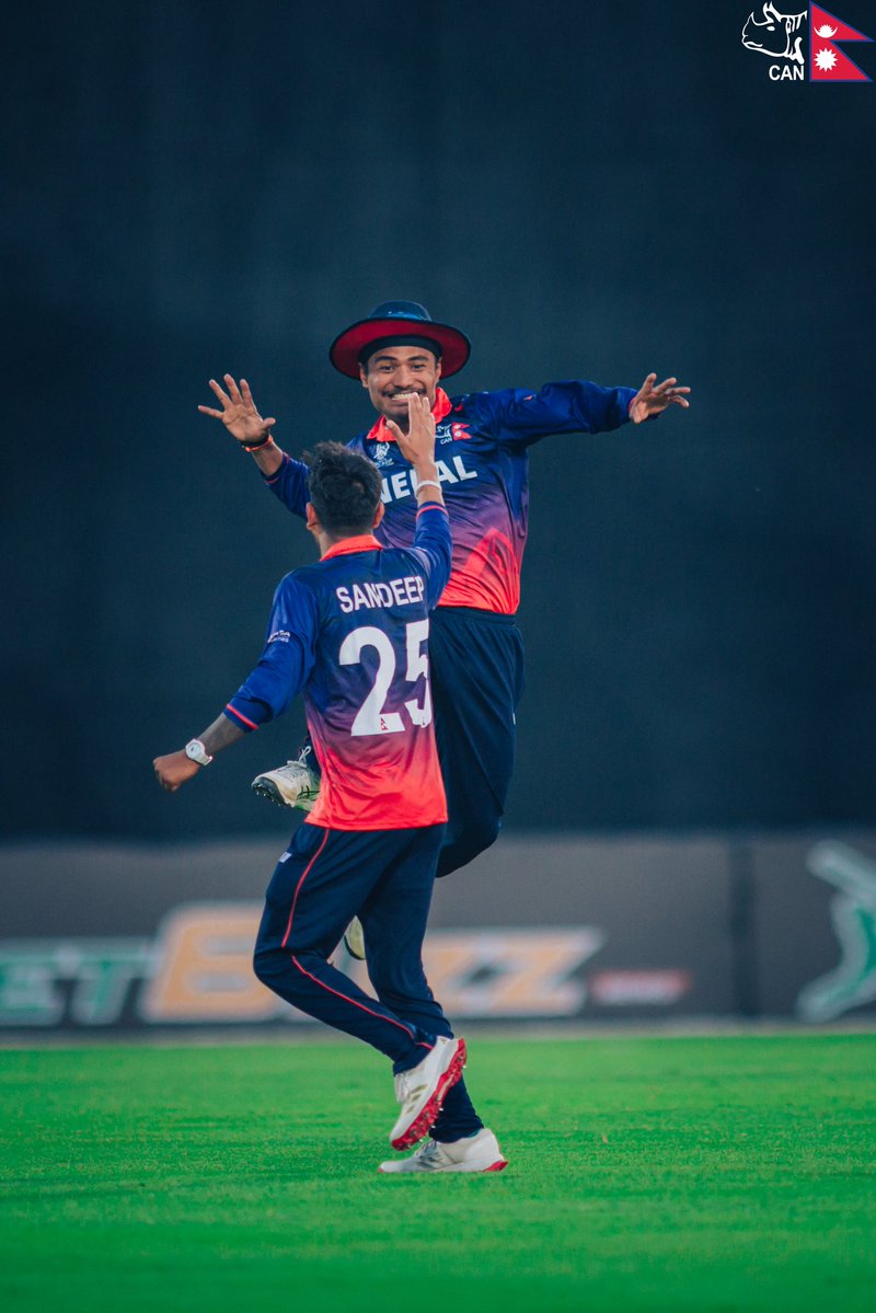 CricketNep's tweet image. #Rhinos on 🔝 🇳🇵won by  1 run against UAE

#NepalCricket