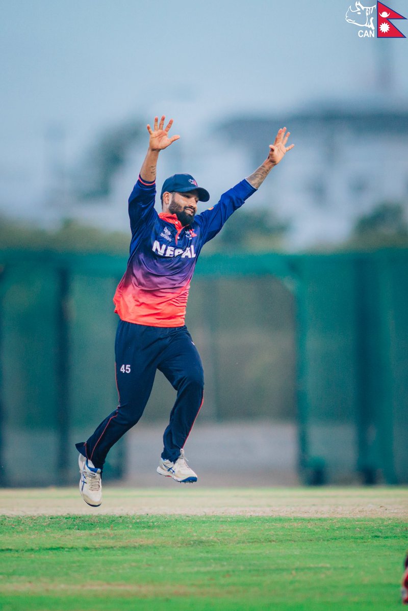 CricketNep's tweet image. #Rhinos on 🔝 🇳🇵won by  1 run against UAE

#NepalCricket