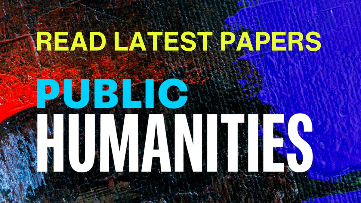 cambUP_History's tweet image. 📚 Explore the latest papers from #PublicHumanities, each addressing big social questions with research-based answers ➡️ cup.org/4ecHCwX

@zoebulaitis @DrJeffreyWilson