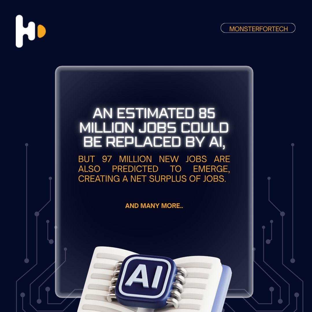 monsterfortech_'s tweet image. AI automation isn’t killing jobs it’s transforming them. 
 97 million new opportunities are on the rise. Are you ready for the future of work?
#AI #Automation #FutureOfWork #TechTrends #MonsterForTech