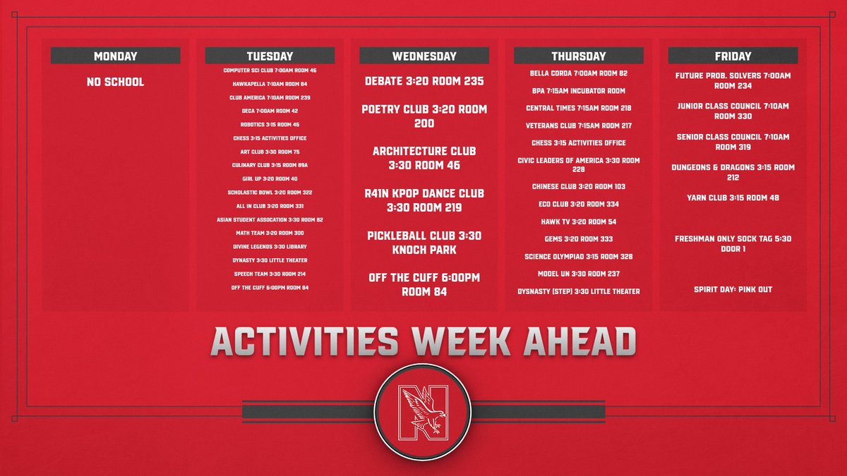 NCHSActivities's tweet photo. https://t.co/QW1CDEzxGq