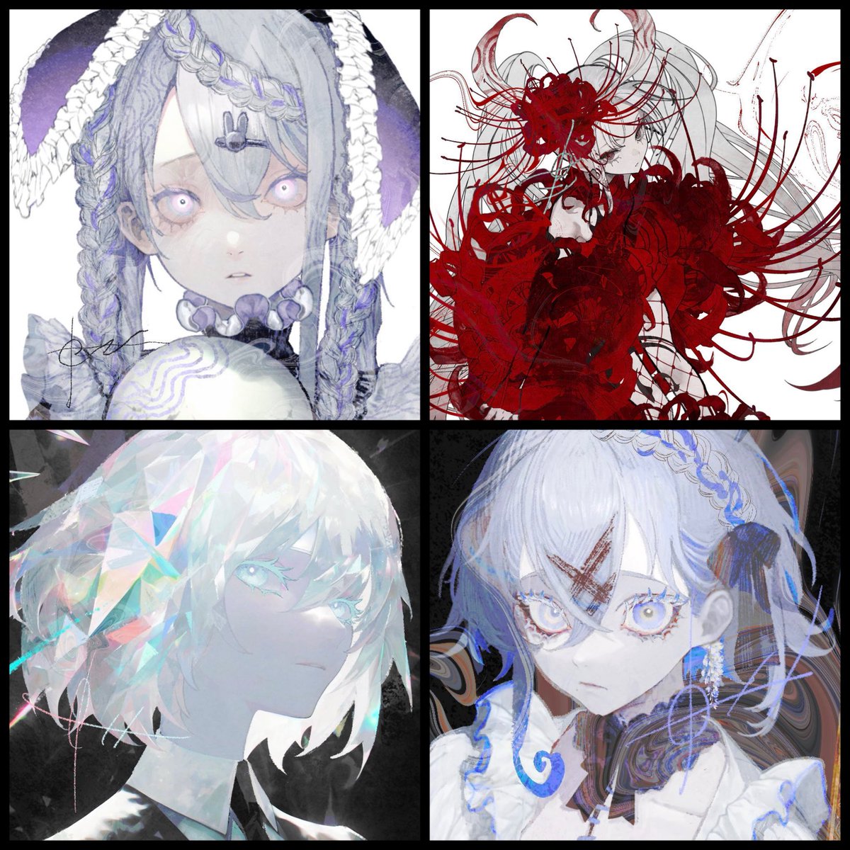 #見た人も無言で銀髪or白髪をあげる 