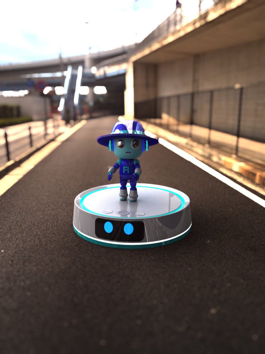 RTechno3d's tweet image. 大きすぎるお掃除ロボットに乗って出かけてみたロボットです。いつもより遠出してちょっと心配になってます🏙️ #3DCG #Robot