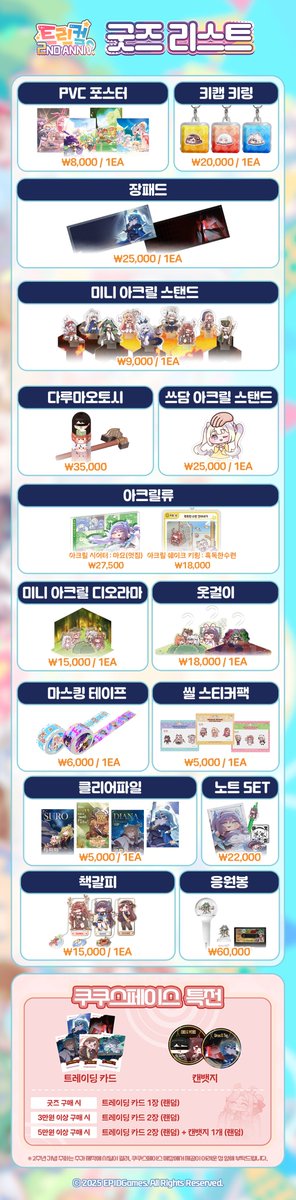 トリッカル2周年韓国限定グッズ - 弘大「ククスペース」一覧, 地図など