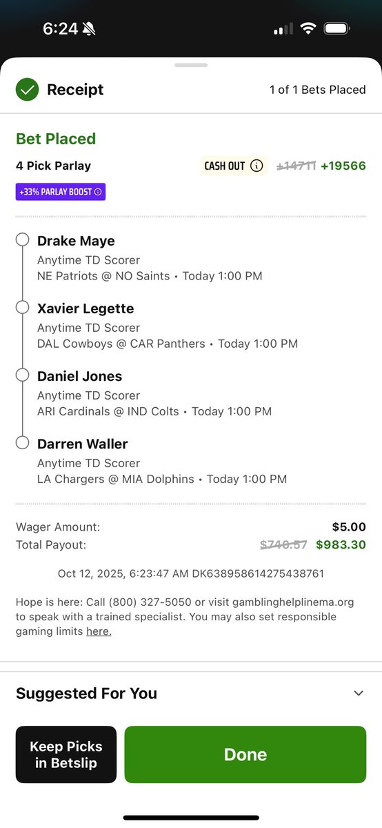 therealspb's tweet photo. @DKSportsbook https://t.co/tEOKy5qtH8