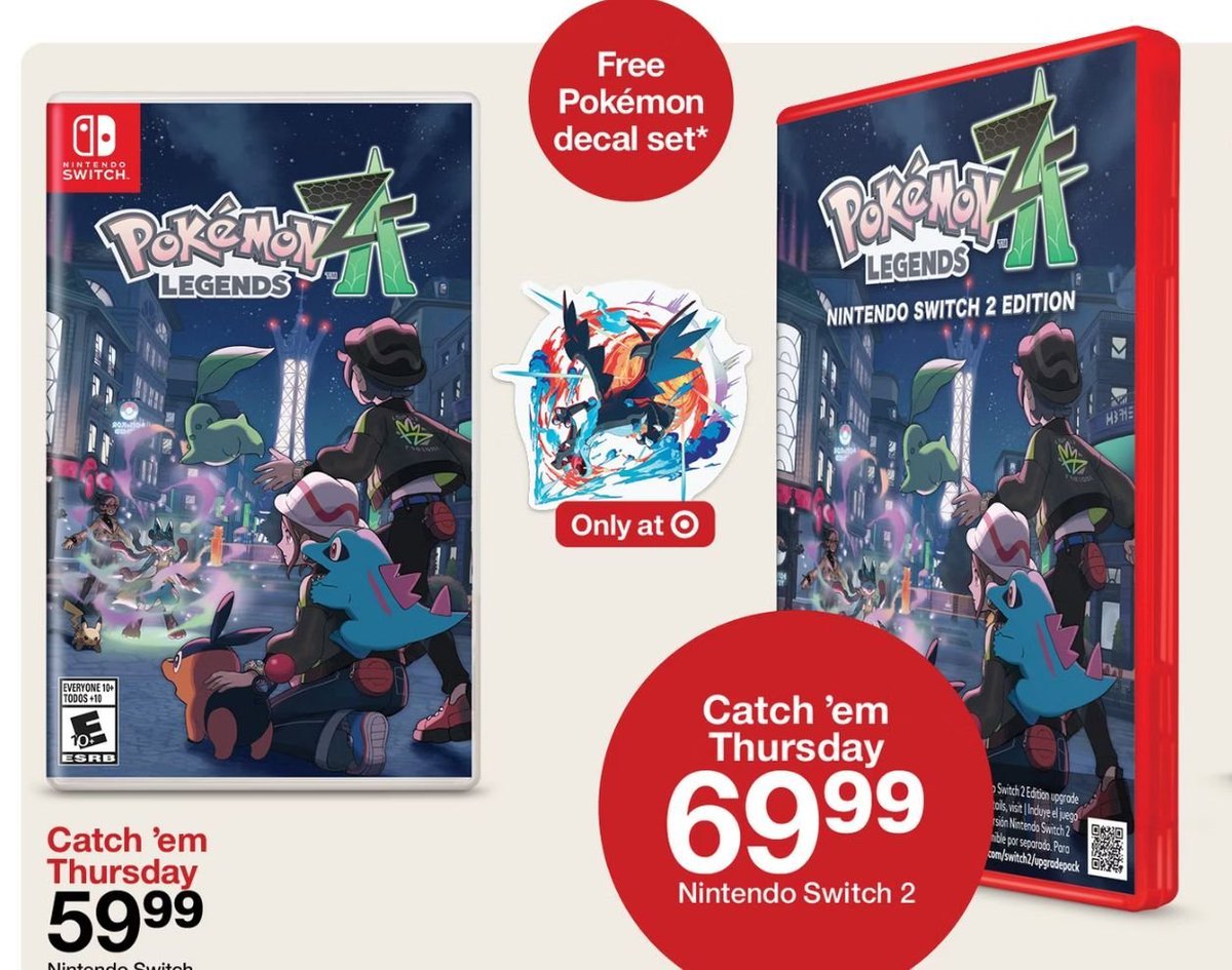 Pokémon Legends: Z-A (Switch/Switch 2) free decal set at Target