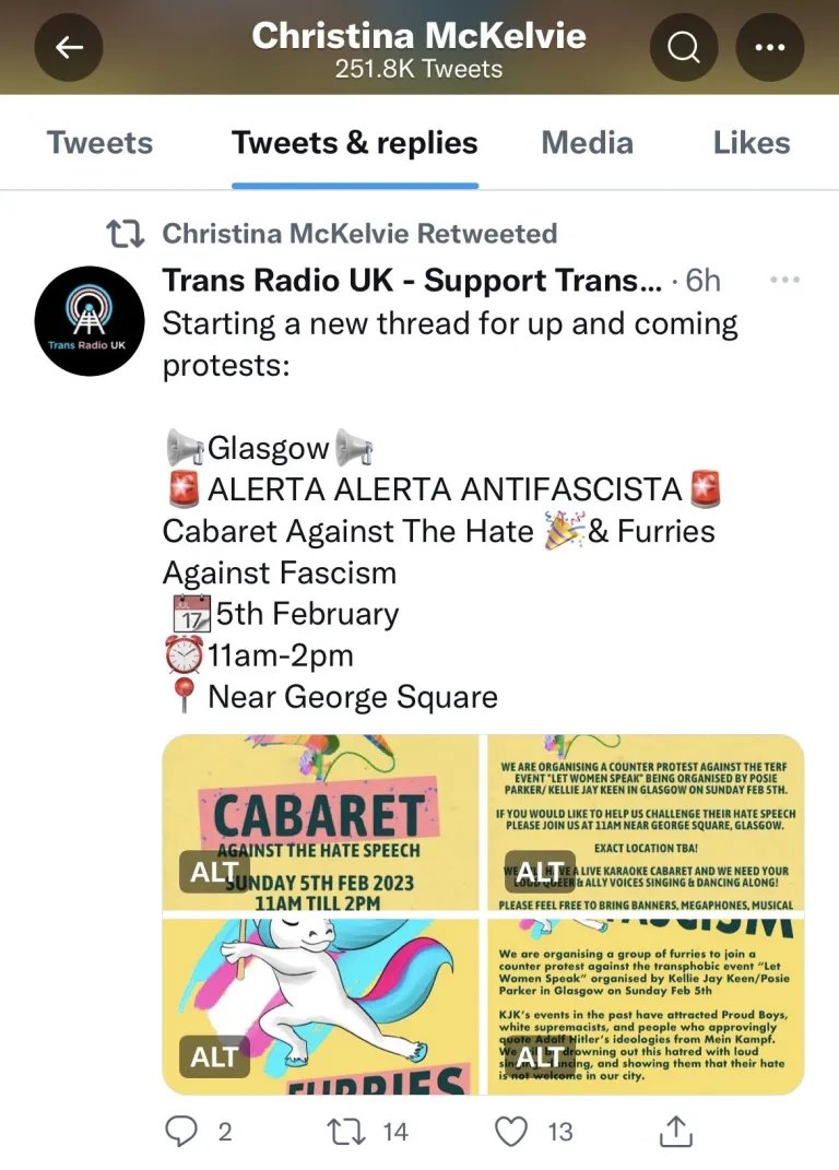 <a href="/theSNP/">The SNP</a> Get fucked. She didn't even know what a woman was and supported abusive misogynists trying to silence them.